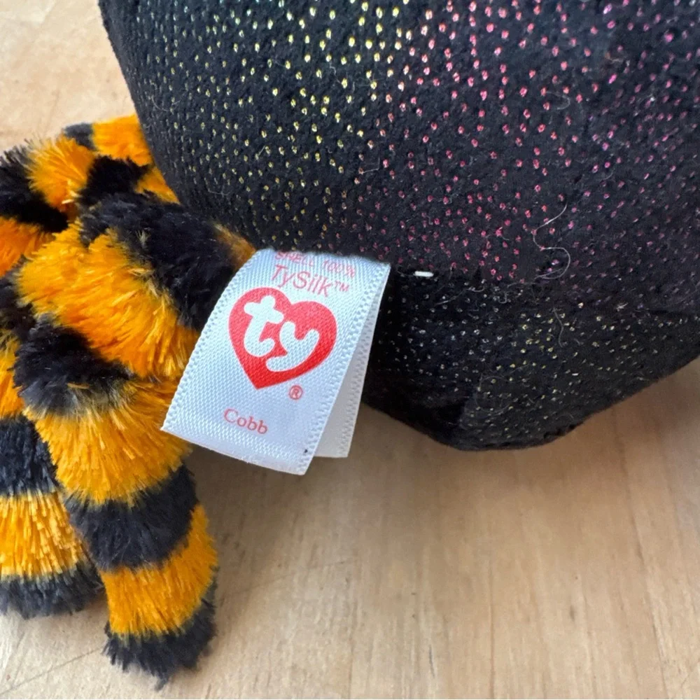 Ty‎ Beanie Boos COBB the Halloween Black & Orange Spider Approx 5 Inch New W/Tag